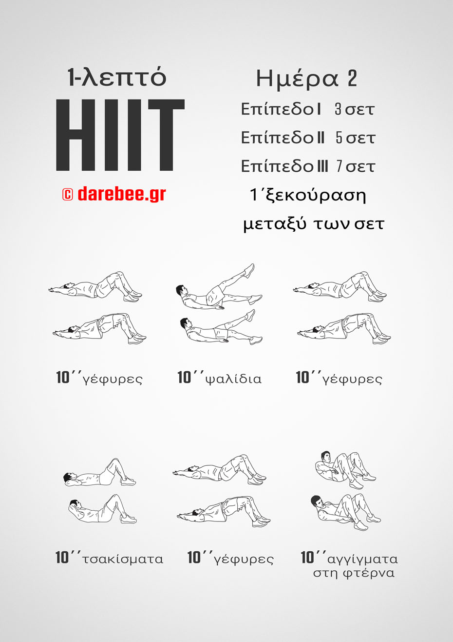 1-Mniute HIIT - 30-Day Program by DAREBEE