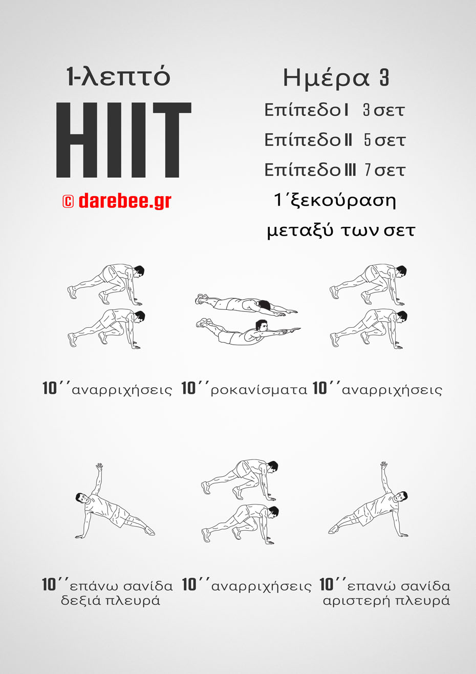 1-Mniute HIIT - 30-Day Program by DAREBEE