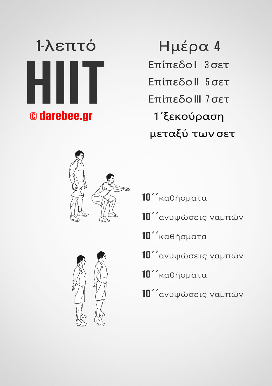 1-Mniute HIIT - 30-Day Program by DAREBEE