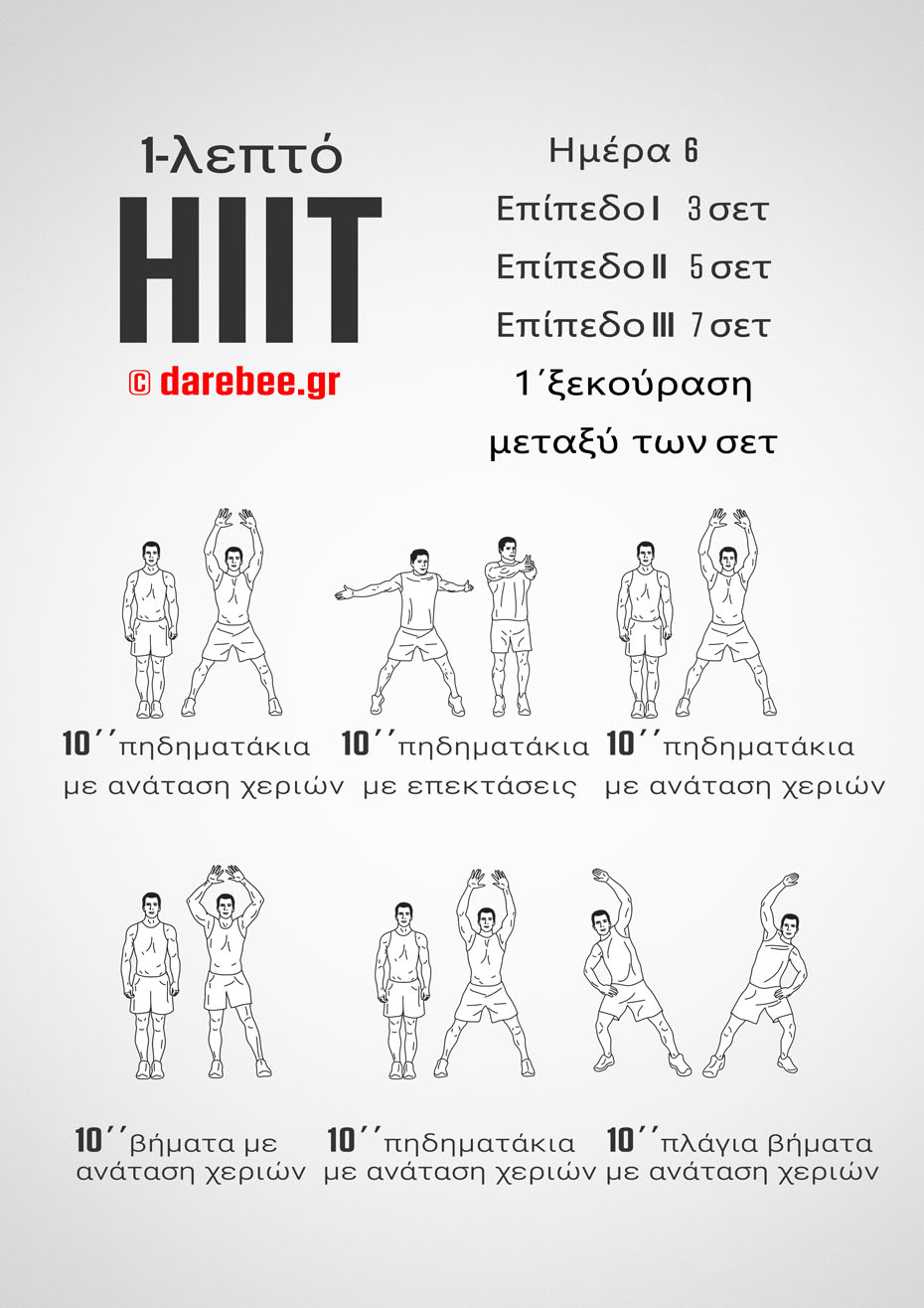 1-Mniute HIIT - 30-Day Program by DAREBEE