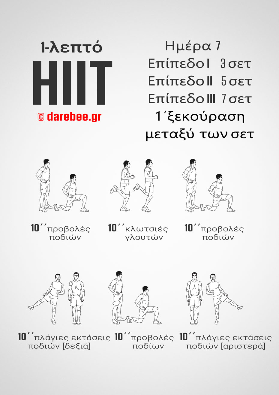 1-Mniute HIIT - 30-Day Program by DAREBEE