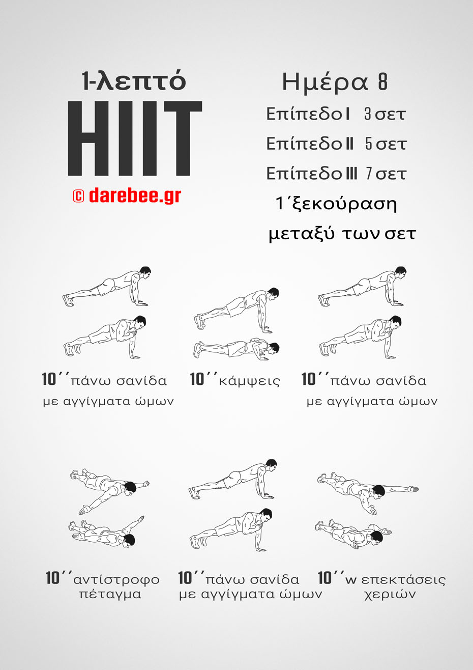 1-Mniute HIIT - 30-Day Program by DAREBEE