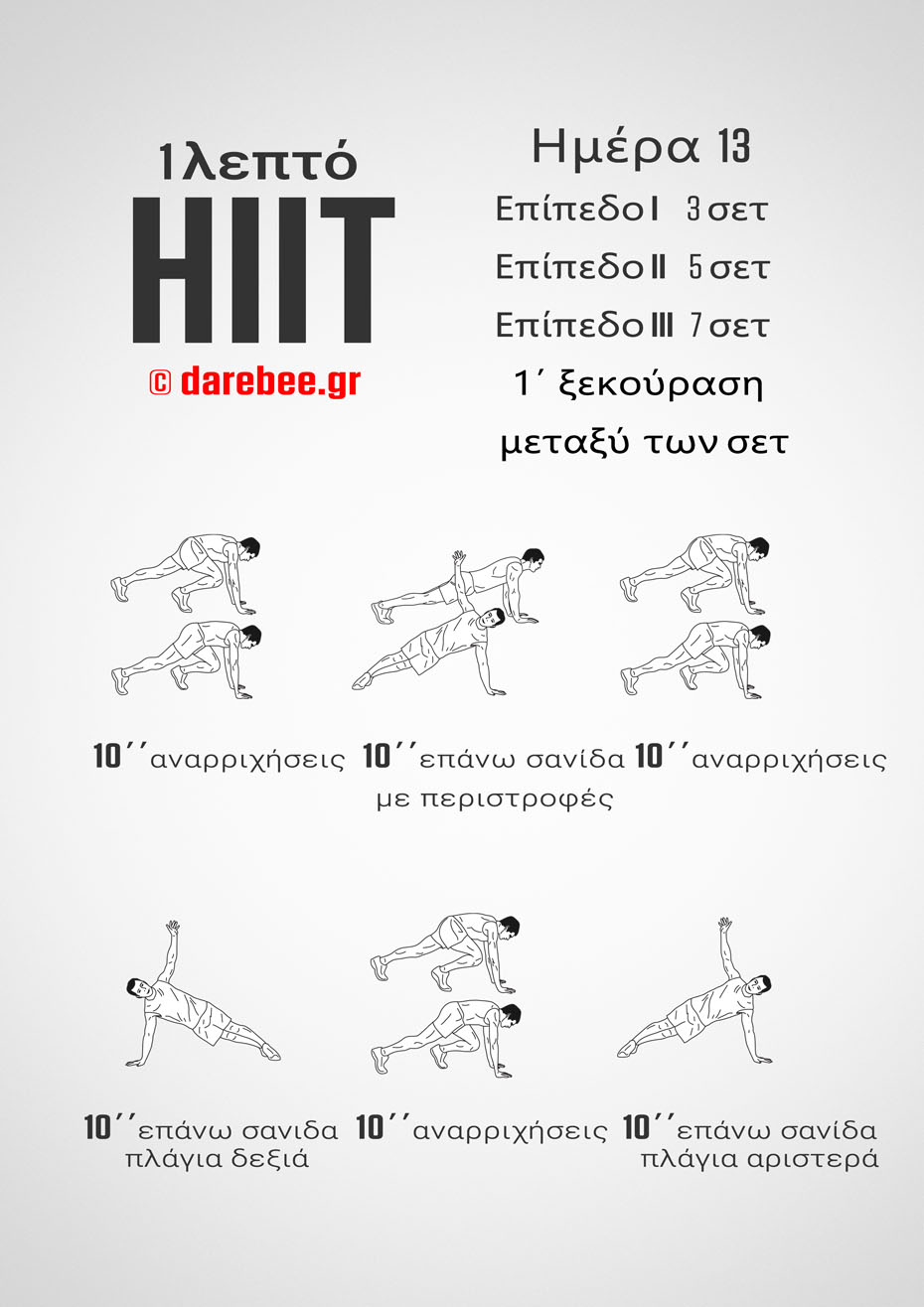 1-Mniute HIIT - 30-Day Program by DAREBEE