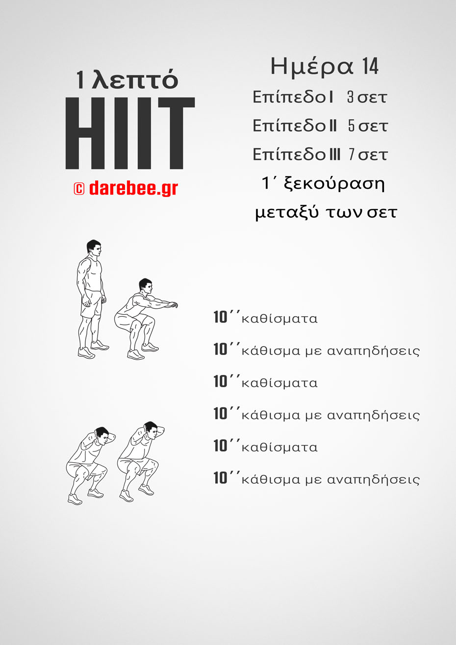 1-Mniute HIIT - 30-Day Program by DAREBEE