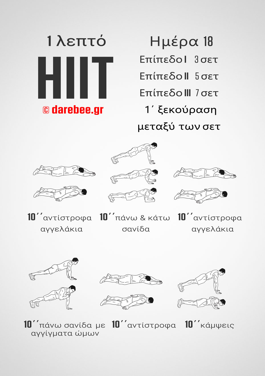 1-Mniute HIIT - 30-Day Program by DAREBEE