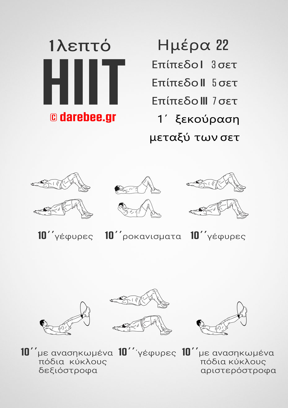 1-Mniute HIIT - 30-Day Program by DAREBEE