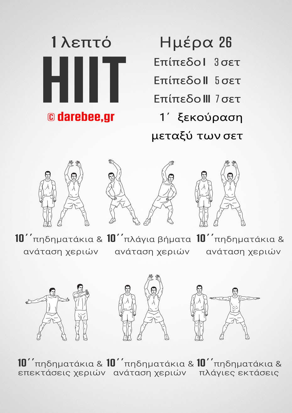 1-Mniute HIIT - 30-Day Program by DAREBEE