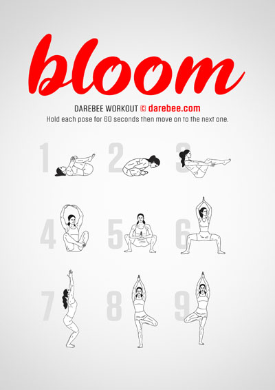 Bloom is a yoga-based Darebee home fitness workout that targets your entire body. 