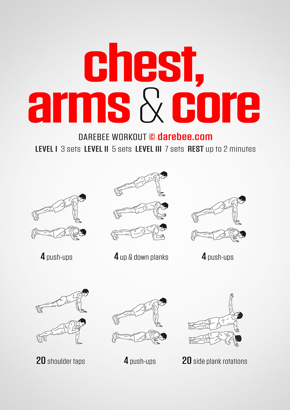 Chest Arms And Core Workout