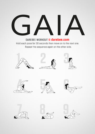 Gaia is a yoga-based full body Darebee home-fitness workout that helps you balance yourself inside and out.