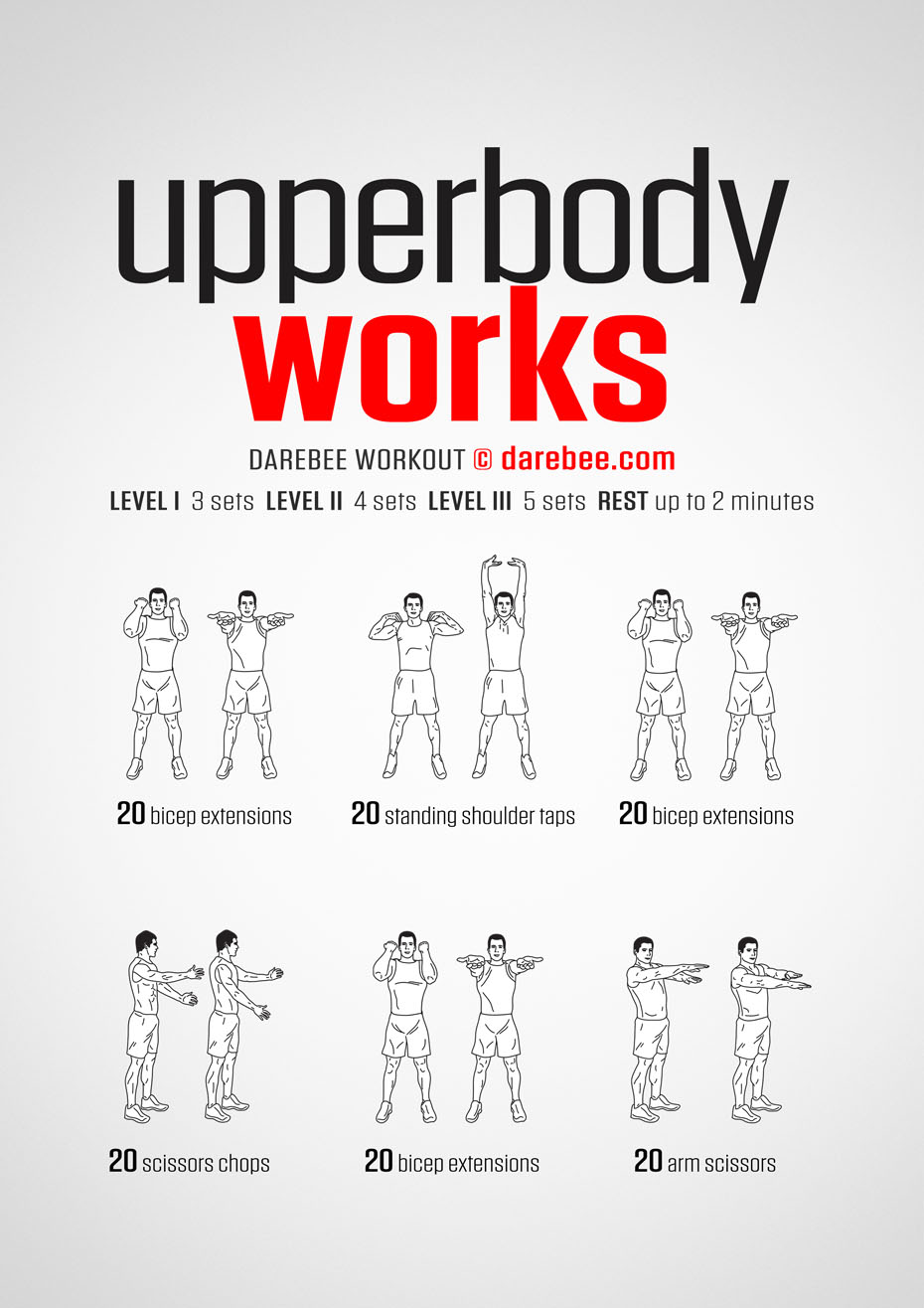 Upper body workout by Darebee